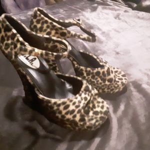 Leopard Costume Platform Heels